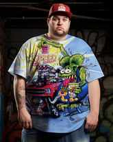 Herren T-Shirt Rat Fink Ed Big Daddy Roth - Built For Speed, Übergröße